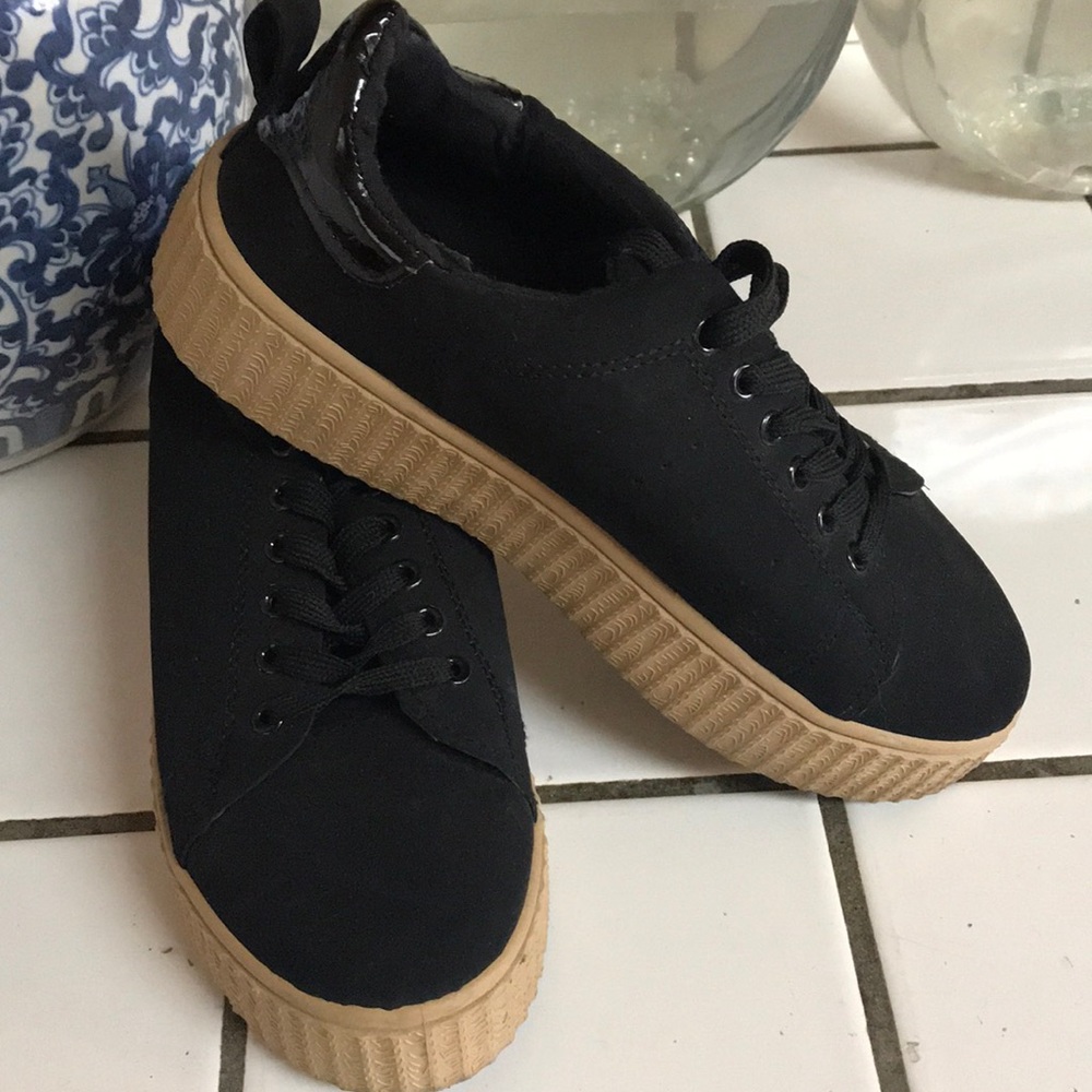 Black Platform Sneakers